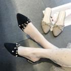 Low-heel Studded Mules