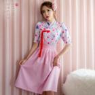 Modern Hanbok Pink Skirt Pink - One Size