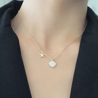 Starfish Diamond-encrusted Necklace As Shown In Figure - One Size