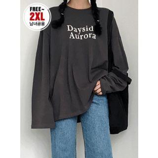 Couple Printed Boxy-fit Long-sleeve T-shirt