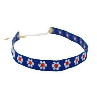 Flower Print Band Choker One Size