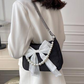 Lace Zip Shoulder Bag