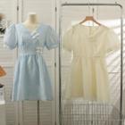 Frog-button V-neck Qipao Dress