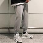 High-waist Striped Woolen Sweatpants