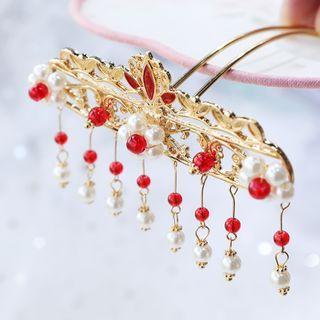 Retro Faux Pearl Faux Crystal Tiara / Earring / Set
