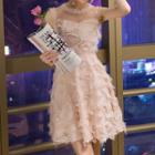 Sleeveless Furry A-line Dress