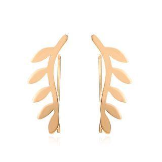 Leaf Clip-on Earring 01kc - 4316 - Gold - One Size