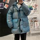 Stand-collar Gradient Padded Jacket
