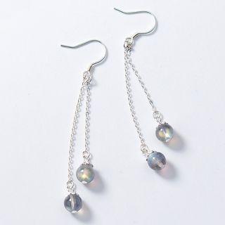 925 Sterling Silver Stone Fringed Earring