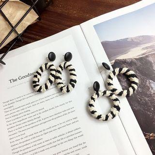 Braided Circle Statement Earring