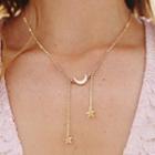 Moon Pendant Necklace 01-4439 - Gold - One Size