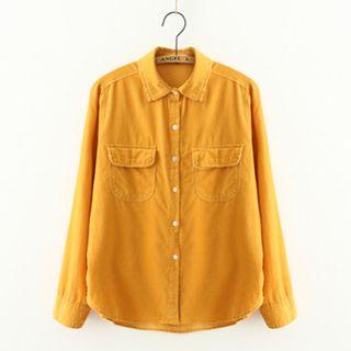 Layered Collar Long-sleeve Shirt