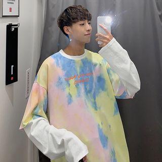 Mock Two-piece Tie-dyed Hoodie