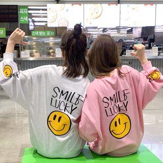 Smile-printed Long Pullover Dress