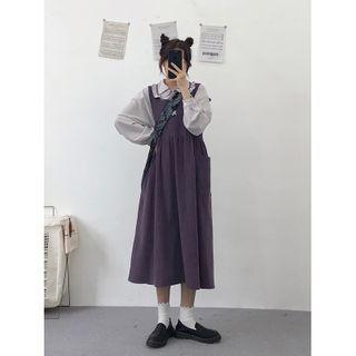 Cow Embroidered Jumper Dress