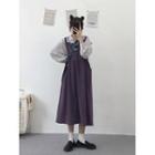 Cow Embroidered Jumper Dress
