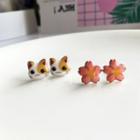 Cat / Flower Earring