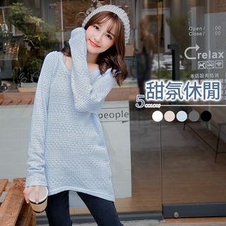 Vented Longline Sweater Hoodie