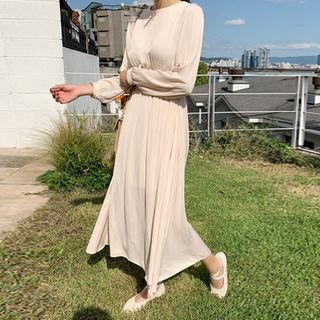 Band-waist Chiffon Dress