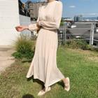 Band-waist Chiffon Dress