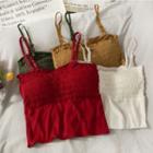 Padded Smocked Camisole Top In 6 Colors