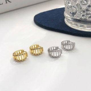 Cutout Sterling Silver Earring