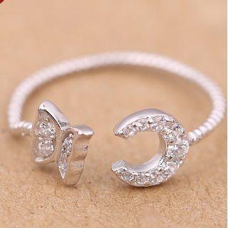 Moon Butterfly Open Ring As Shown In Figure - One Size