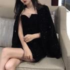 Plain Blazer / Strapless A-line Dress