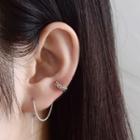 Chained Sterling Silver Earring 1 Pr - Silver - One Size