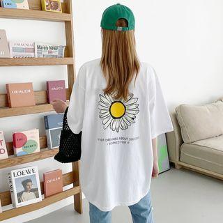 Daisy Print Longline T-shirt