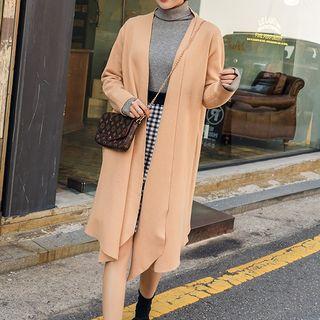 Plain Asymmetric Cardigan