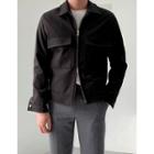 Reversible-zip Flap-pocket Jacket