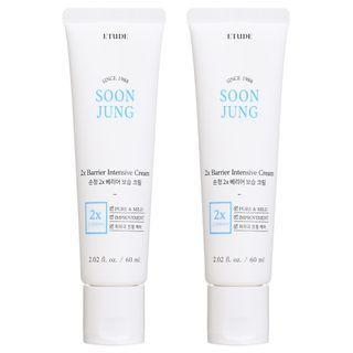 Etude - Soon Jung 2x Barrier Intensive Cream Set 2 Pcs 60ml X 2 Pcs