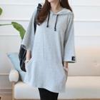 Wide-sleeve Hooded Long Pullover