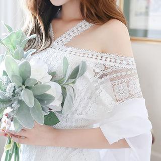 Halter Lace Layered Dress