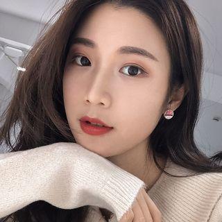 Color Block Circle Stud Earring