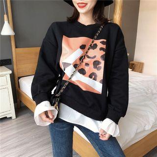 Printed Pullover Black - One Size
