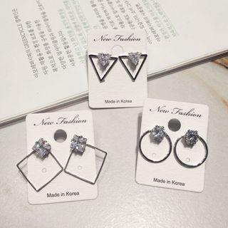 Rhinestone Geometric Stud Earrings