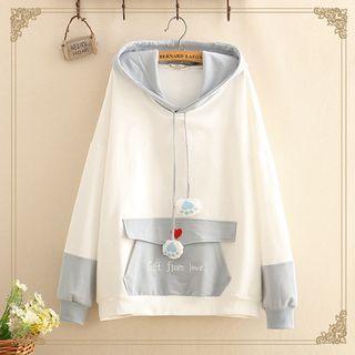 Paw-detail Pocket-front Hooded Thing Sweater