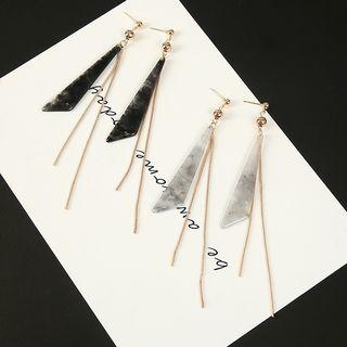 Acrylic Triangle Fringed Earring