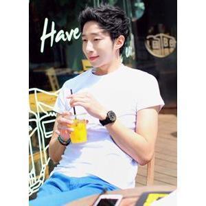 Round-neck Short-sleeve Colored T-shirt