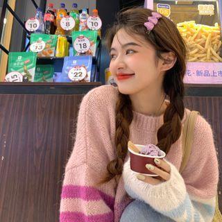 Striped Sweater Pink & Purple - One Size