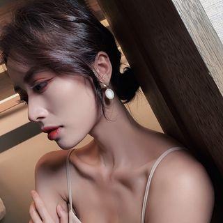 Cat Eye Stone Dangle Earring 1 Pair - As Shown In Figure - One Size