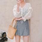 Set: Plaid Swim Dress + Cover Up