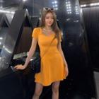Sweetheart Ribbed Swing Minidress