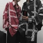 Couple Matching Long Sleeve Print Shirt