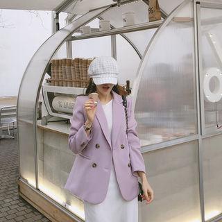 Double-breasted Pastel-color Blazer