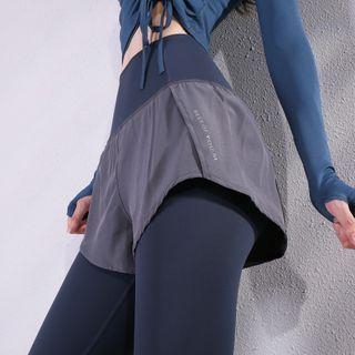 Mock Two Piece Sport Yoga Pants