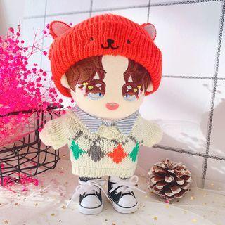 Doll Bear Beanie / Cardigan / Shirt / Pants / Sneakers / Set