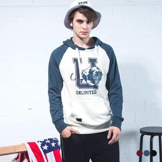 Tiger Graphic Raglan Hoodie